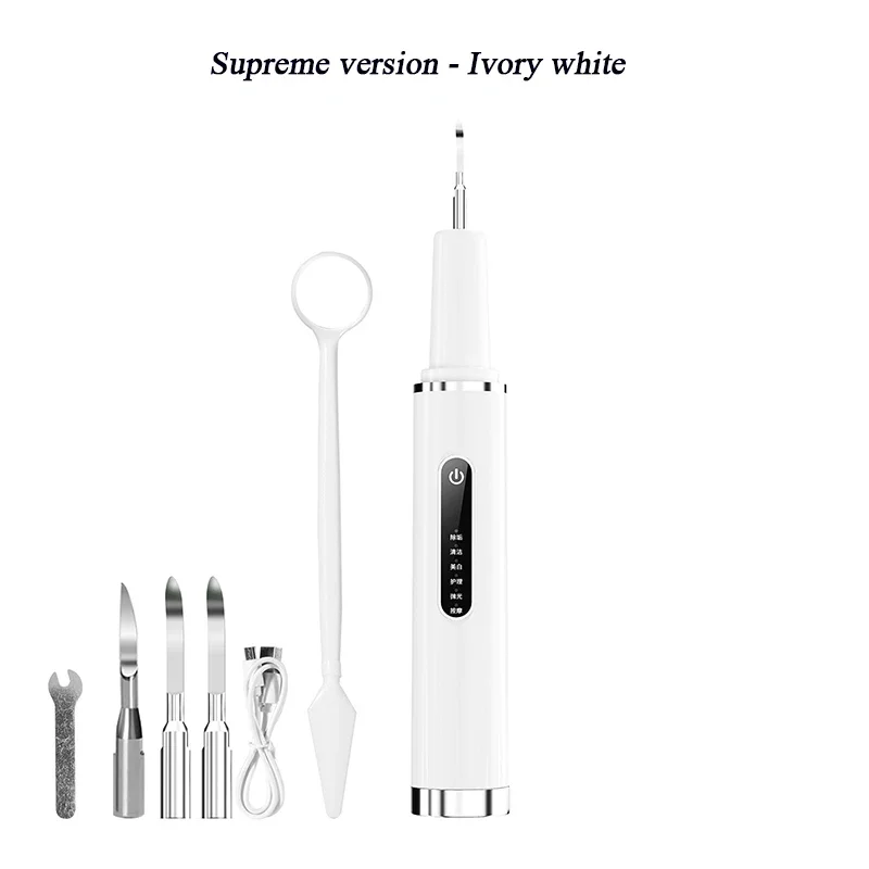 Blanqueador dental inteligente para el hogar, limpiador de dientes eléctrico ultrasónico con luz LED, carga tipo C, modo de seis velocidades