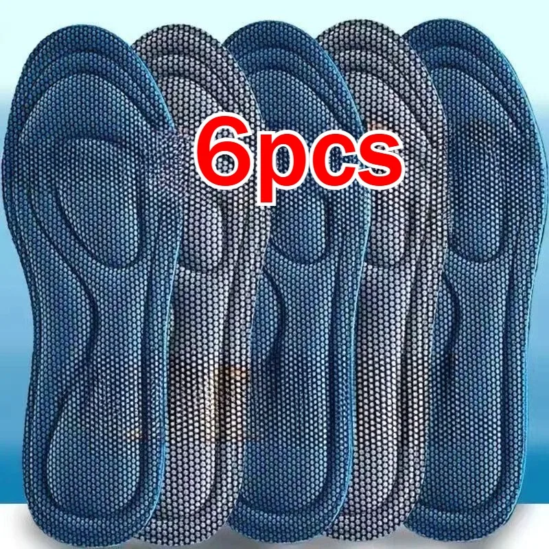 2-6 أزواج من نعال الأحذية لتقويم العظام من إسفنج الذاكرة للرجال والنساء وسادة ممتصة للعرق تدعم الجري والمشي وحشوات مريحة