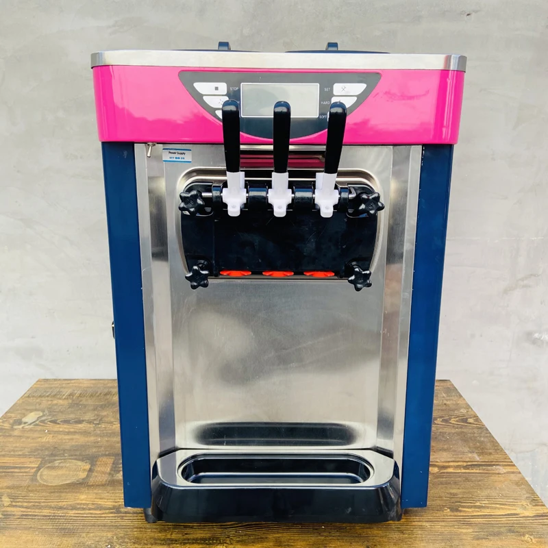 Ice Cream Maker For Commercial Use,Produces 26 Liters per Hour,2000W, Offers Single Flavor,Equipped With Wheels,4.2L*2 Cylinder