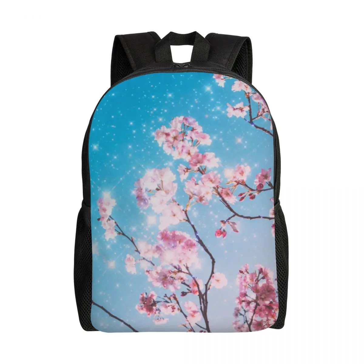 Cherry Blossom Aesthetic Backpacks for Men Women School College Student Bookbag Fits 15 Inch Laptop Floral Sakura Flower Bags