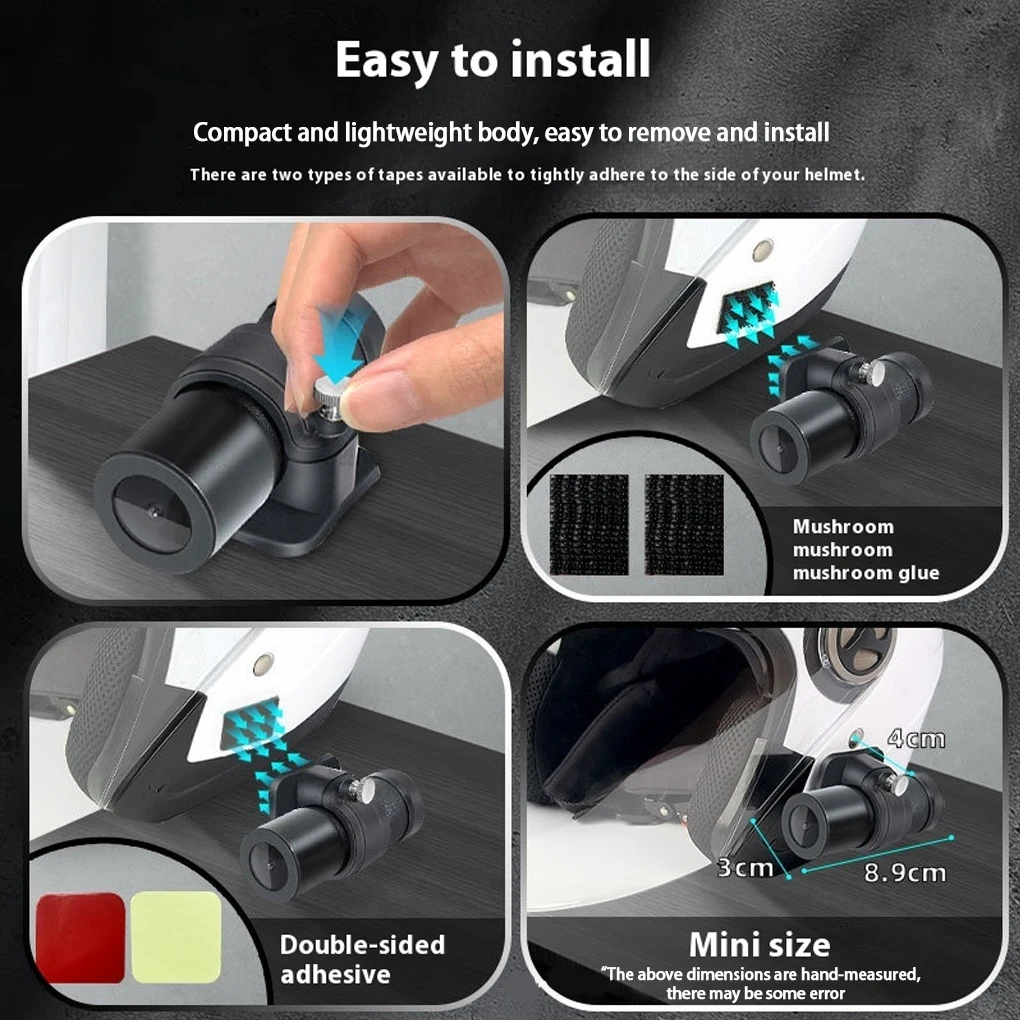 دراجة نارية دراجة خوذة كاميرا واي فاي HD 1080P كاميرا المحمولة للرؤية الليلية مقاوم للماء عمل كاميرا عمر البطارية الطويل المضادة للاهتزاز #6