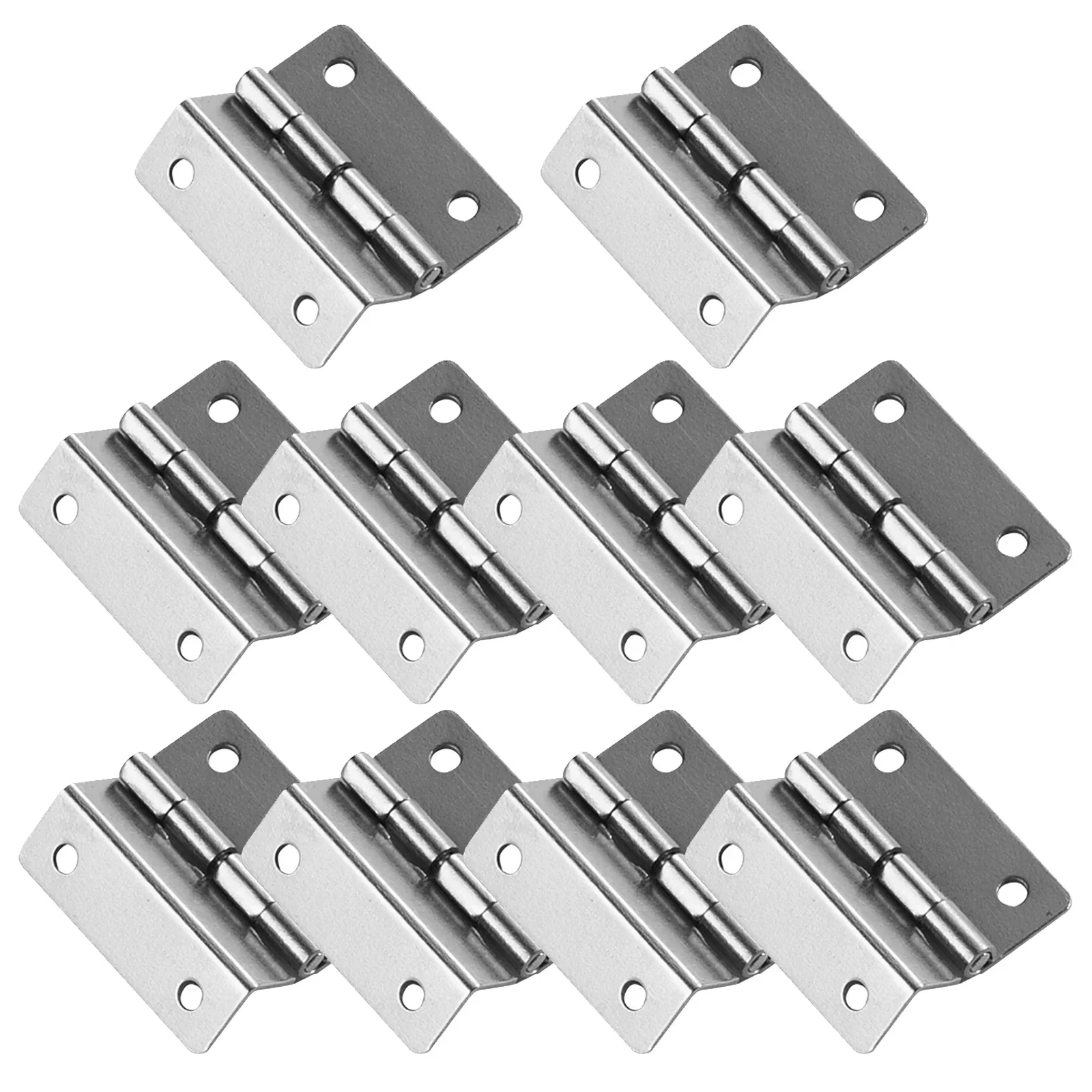 High Quality Cabinet Door Parts Tri-fold Hinge 10pcs Tri-fold Hinge Cabinets Iron Nickel Plated Vintage Wooden Chests