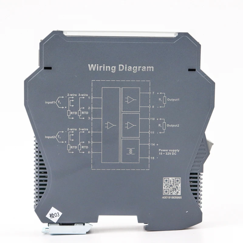 

Temperature Input Analog Output Signal Isolator Thermocouple to 4-20ma Converter 4-20ma,1-5v 0-10V Etc -20C-+60C DC18-32V CN;ANH