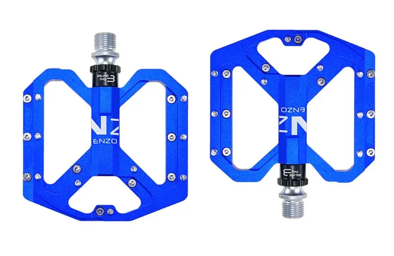 ENZO شقة القدم خفيفة دواسات الدراجة الجبلية MTB CNC سبائك الألومنيوم مختومة 3 تحمل المضادة للانزلاق دراجة الدواسات دراجة أجزاء