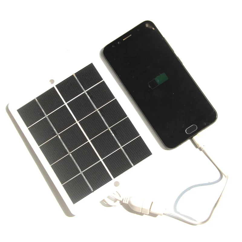 BMAD Hot Selling 3W5V Solar Panel Charging Battery Panel Portable Usb Output Outdoor Mobile Phone Power Bank