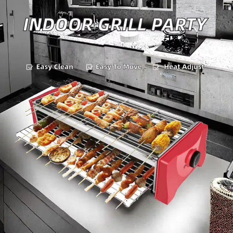 Large Highly Efficient Multifunctional Detachable Outdoor Indoor Table Smokeless Electric Grill Barbecue Griddle BBQ Party - view 2