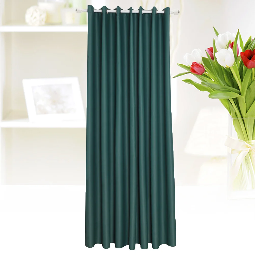 ستارة نافذة التعتيم الأخضر الداكن محكم الكتان السميك الحراري معزول ستائر غرفة المعيشة غرفة سواد 100130 #3