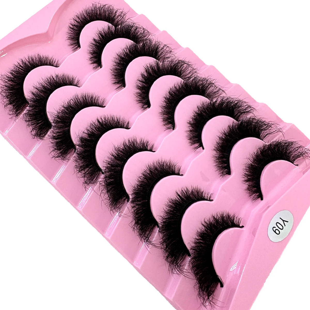 8Pairs Extension Thick Long Reusable Extended Makeup Lashes 9D Faux Mink False Eyelashes, Multi-Layered Curly & Fluffy Fake Lash