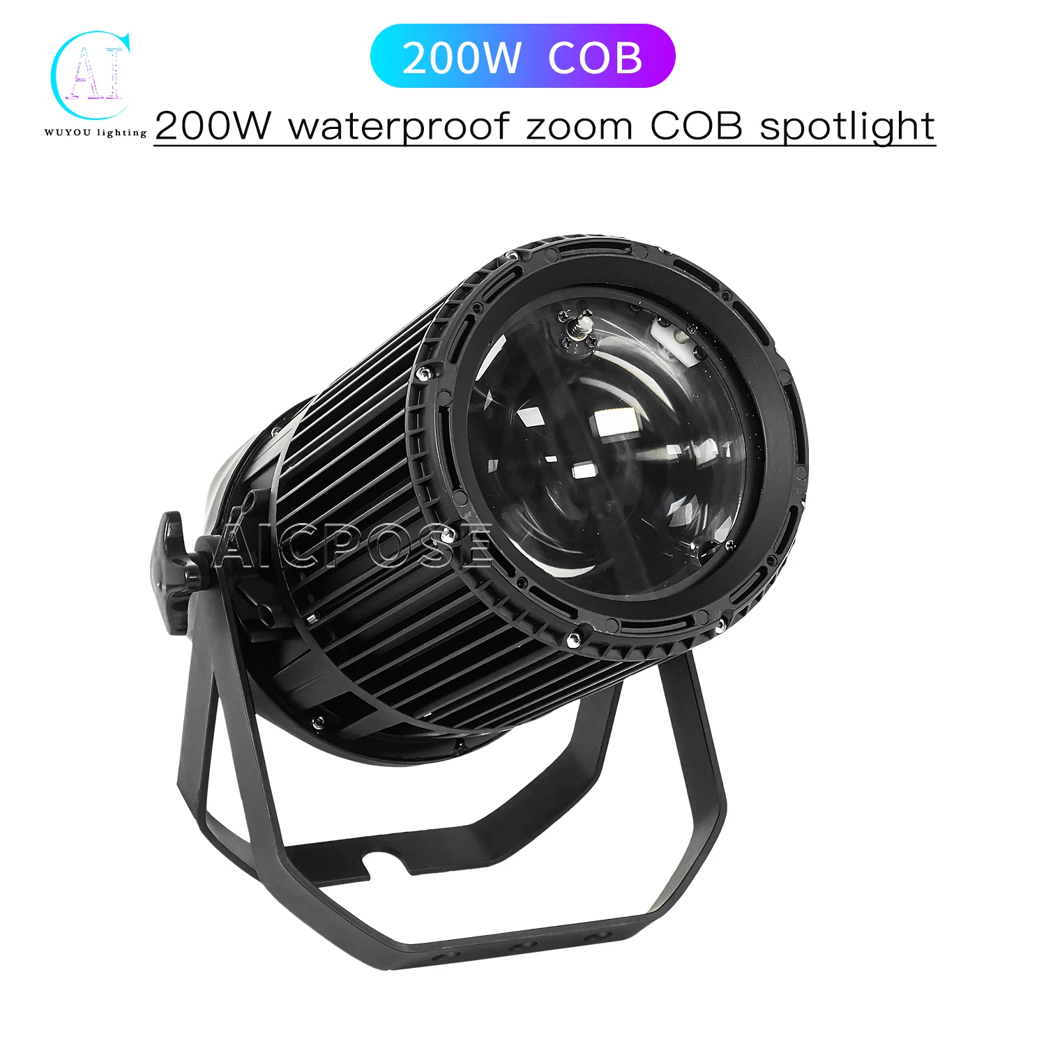 

200W COB Spotlight Cool White Warm White 2 in 1 Waterproof Zoom Stage Spotlight DJ Disco Bar Dance Floor Decorative Lighting