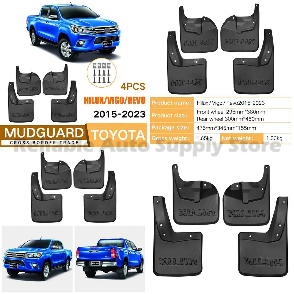 

For Toyota Hilux Vigo Revo 2015-2023 Mud Guards Piva Car Accessories High Quality Durable Protection