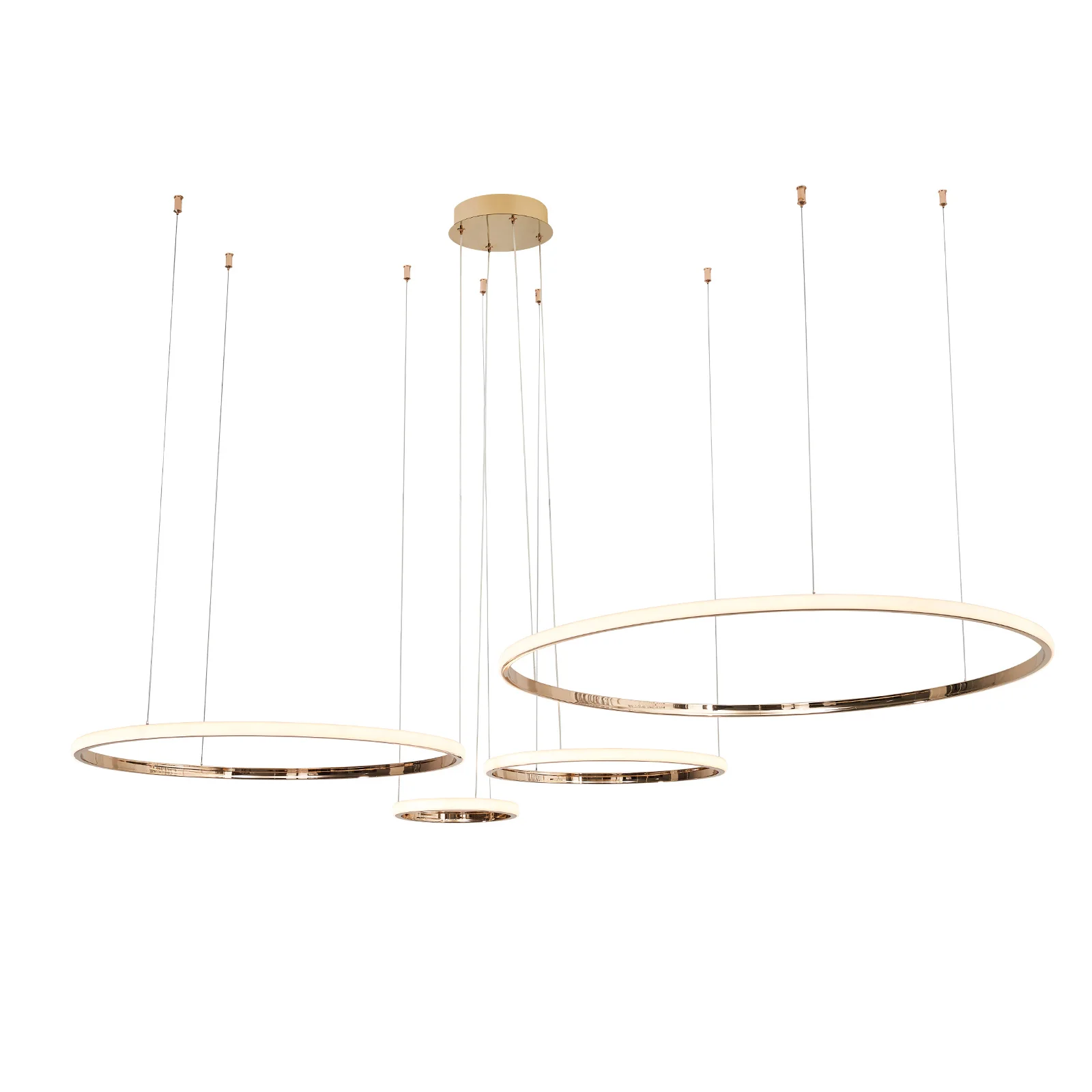 Moderno LED Luzes Pingente, Lâmpada Pendurada, Cromado Ou Banhado A Ouro, Sala De Jantar, Decoração Da Sala De Estar, Cozinha, 110-240V