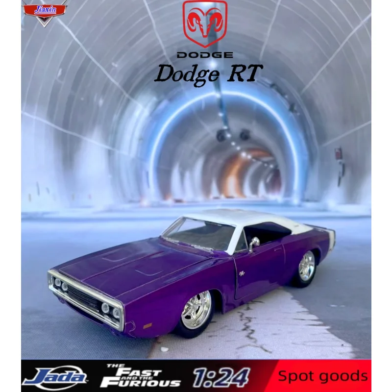 jada 1/24 Dodge RT met lichte versie Paars speciale simulatie legering model decoratie collectie kindercadeau