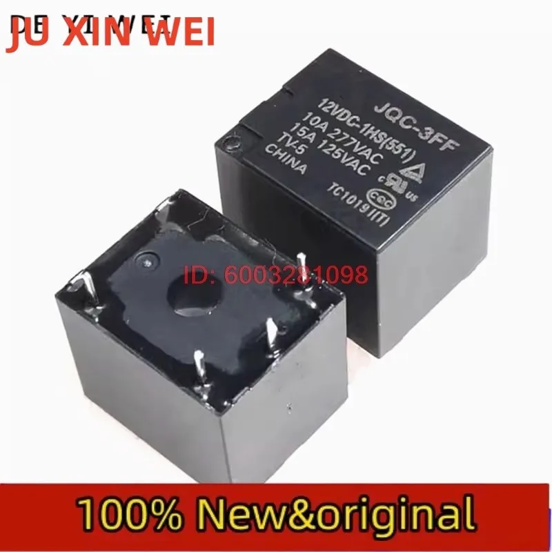 10PCS new Relay JQC-3FF 12VDC-1HS (551) T73-1A-12V 4PIN