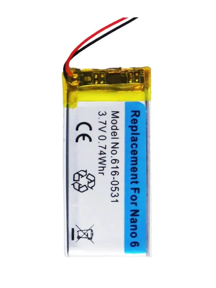 616-0531 3,7V Li-Ion für iPod Nano6 6G 6. Generation MP3 Li-Polymer Wiederaufladbare Nano 6 Batterien + Werkzeuge – Detail 5