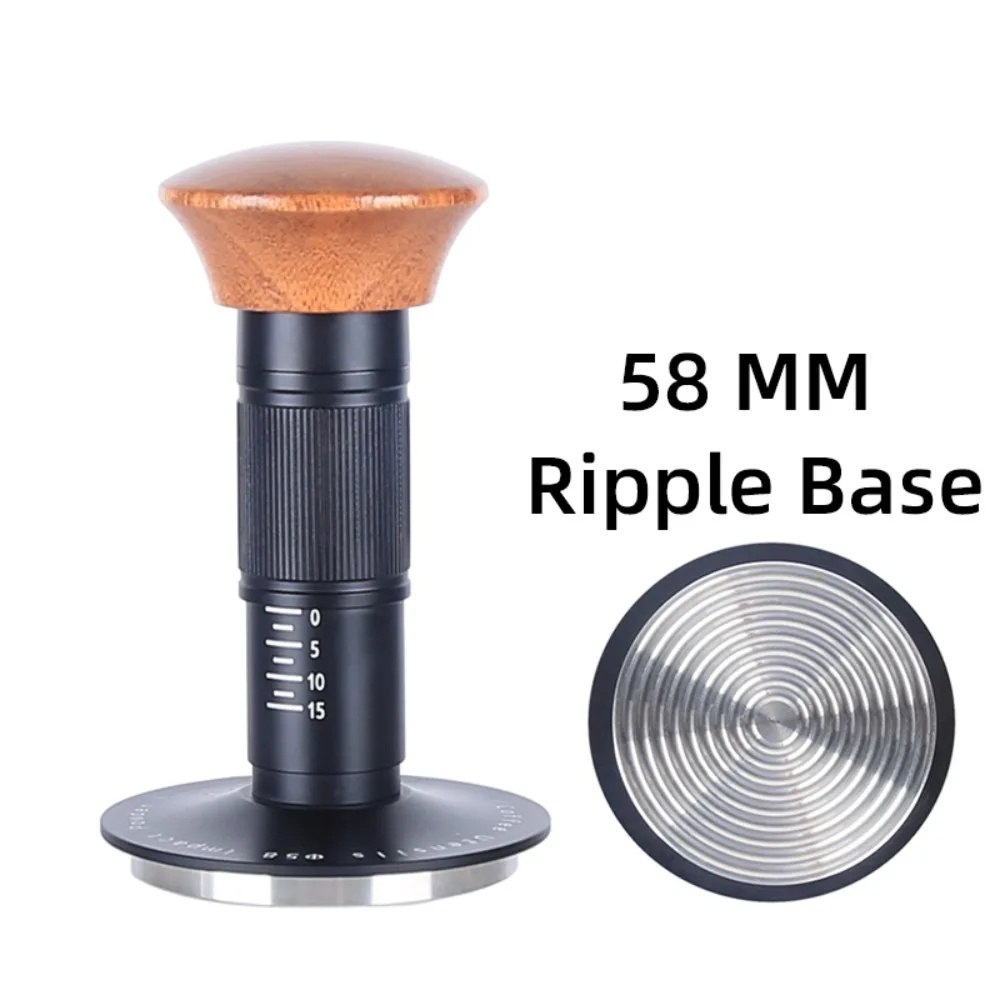 Auto Release Espresso Machine Tamper SUS304 with Markings Spring Loaded Tamper Sound Feedback Eco-Friendly Coffee Powder Hammer