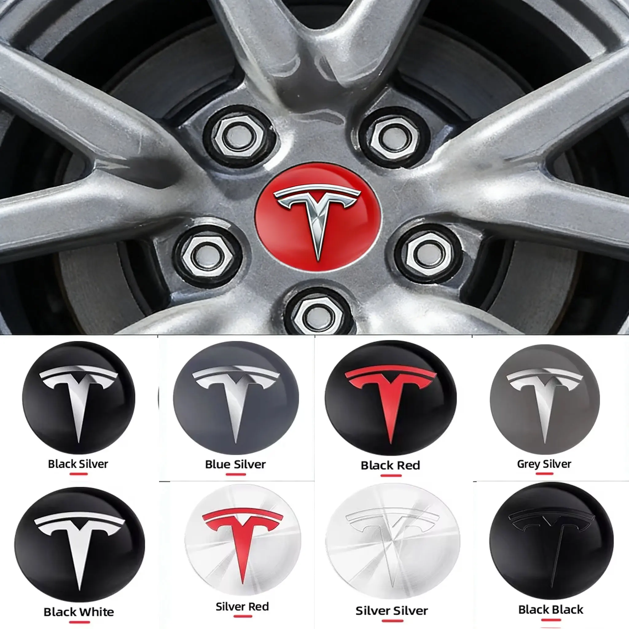 

4 шт. 56 мм наклейки-эмблемы на центральные колпачки колес автомобиля, аксессуары для ободьев для Tesla Model 3 S X Y Roadster SpaceX