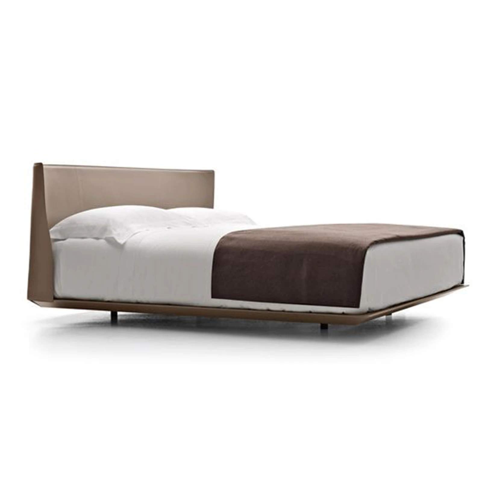 

−For Custom European Floating Leather Flat Bed Structure Up-Holstered Wooden Box Bed&