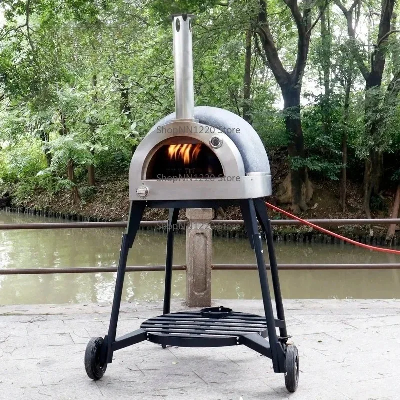 

800mm Diameter Freestanding Outdoor Pizza Oven Multi-Fuel Stainless Steel Pizza Oven