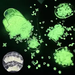 1000pcs/Lot 3mm Luminous Sequins Epoxy Resin Mold Filling Moon Stars Glitters For DIY Nail Art Polymer Clay Jewelry Making Decor