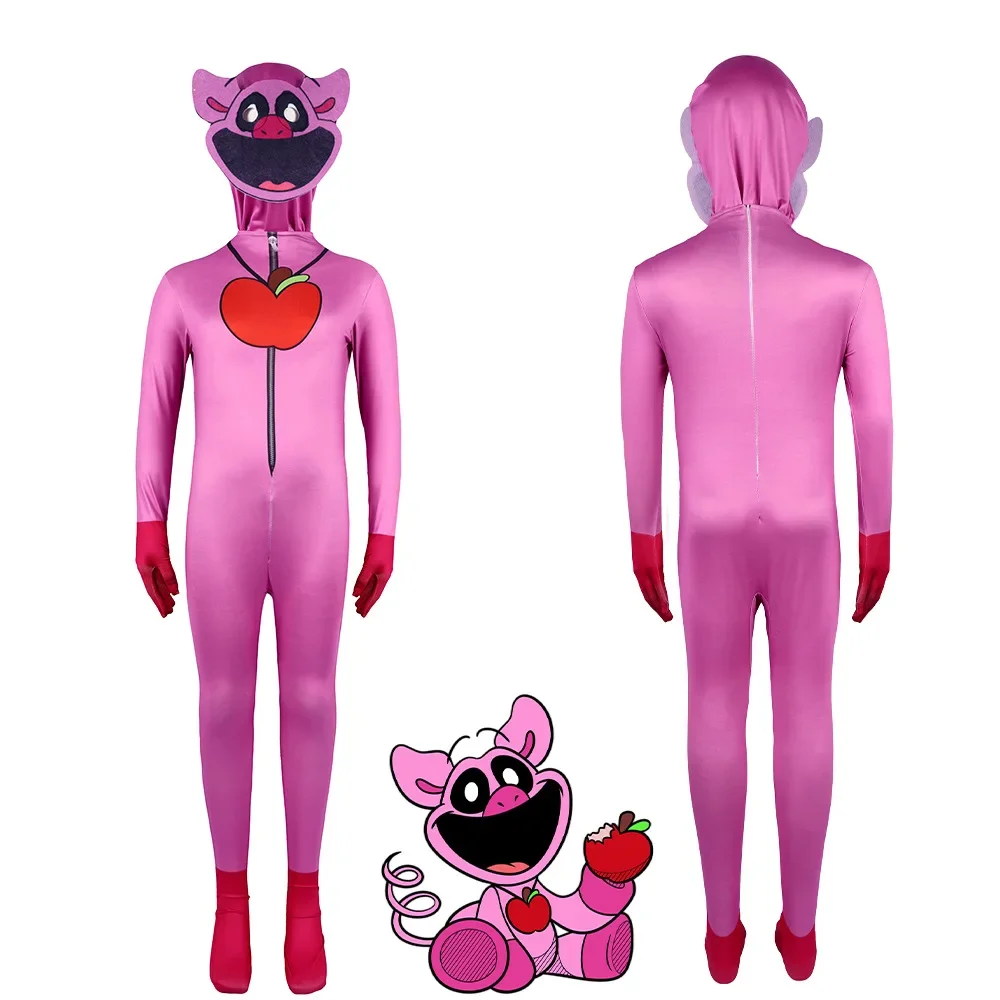 Smiling Critters Poppy Playtime Cosplay Costume Halloween Tight Onesie Jumpsuit Party Bodysuit For Children Dress Up Fun