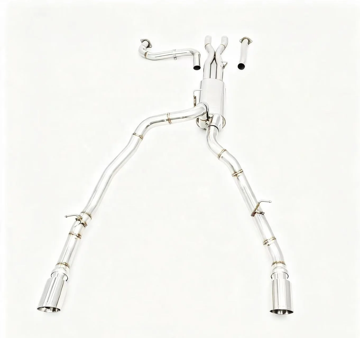 UML Custom 304 Stainless Steel/ Valved Exhaust System for Dodge RAM1500 TRX Mirror Polished 1.5mm Thick 3-Year Warranty