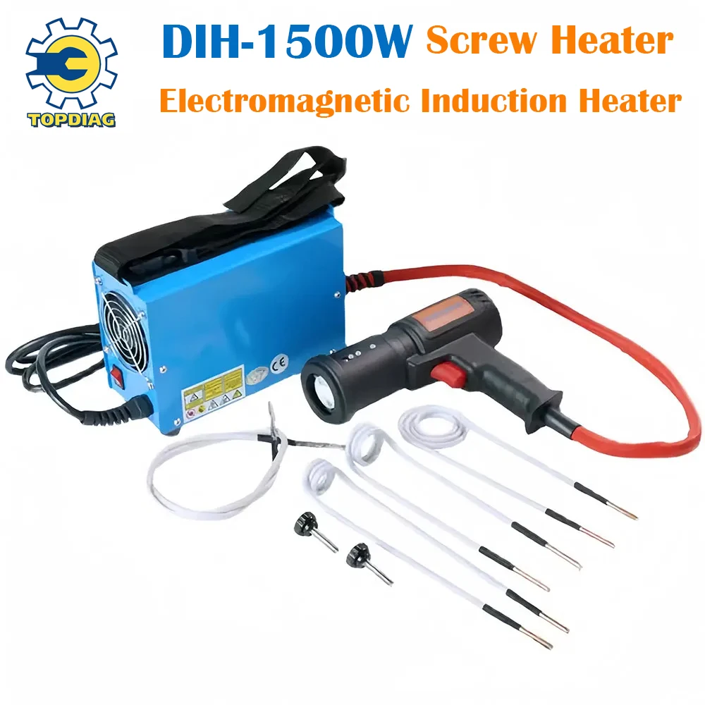 

DIH-1500W Screw Heater Electromagnetic Induction Heater Handheld High-frequency Split Bearing Removal Device Old Screw Removal