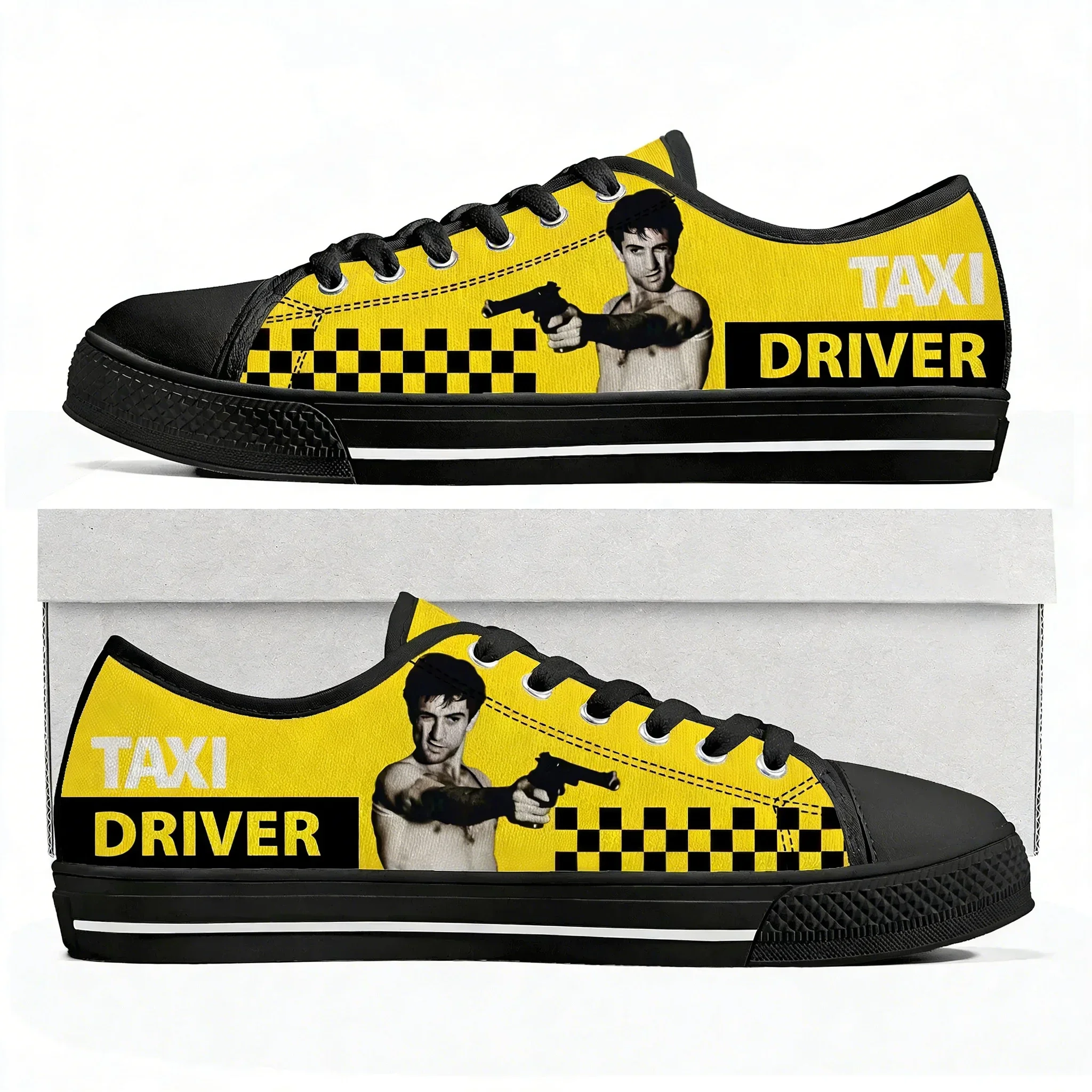 Taxi Driver Movie Low Top Sneakers Mens Womens Teenager High Quality Canvas Sneaker Couple Casual Shoes Customize DIY Shoe