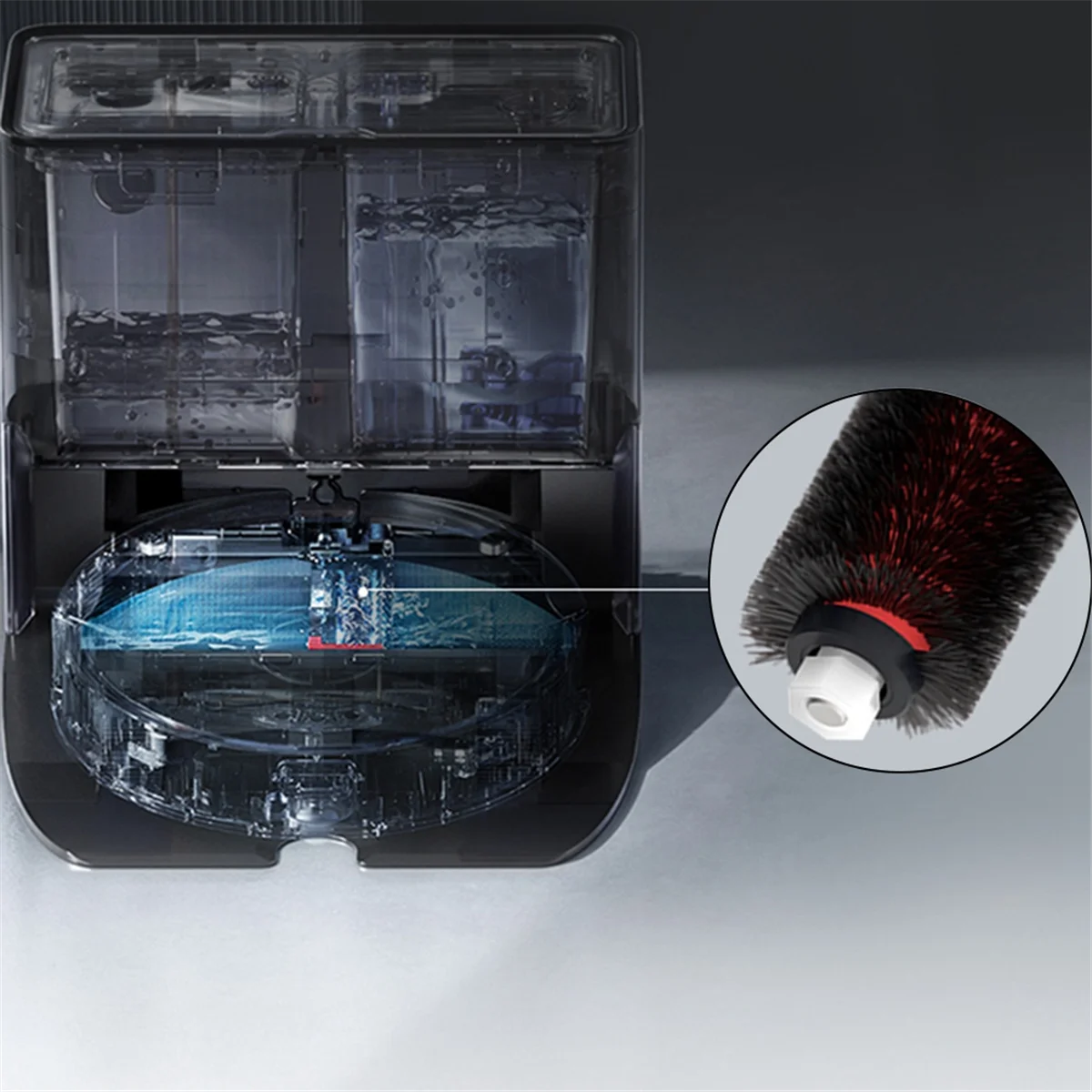 AC66 dla Roborock S7 Maxv Ultra S7 Pro Ultra szybka szczotka czyszcząca z nakładką do mopa, którą można prać w stacji dokującej do samoczyszczącego mopa