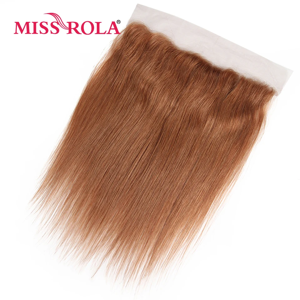 Miss Rola 13x4 Lace Frontal Closure Brazilian Remy Human Hair Ear To Ear Straight Hair Frontal Ombre Color With Baby Hair