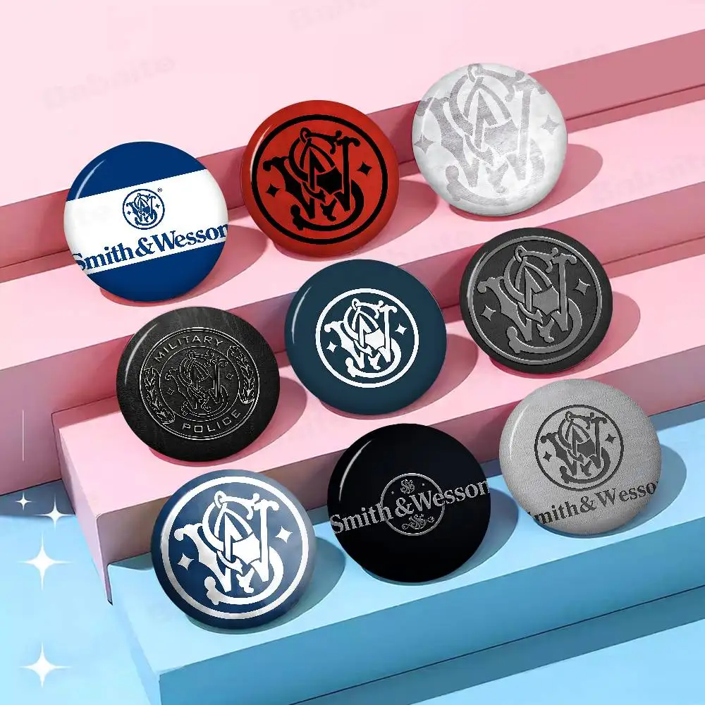 GUN Smith Wesson New  Brooches Soft Button Pin Funny Silly Gnarpy on A Skateboard Meme Badge Gamer Collection Gifts