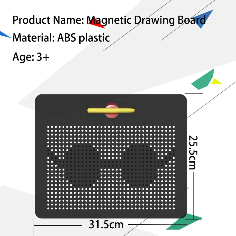 Magnetisches Zeichenbrett, magnetisiertes Brett für Kinder, Magnetball-Pad, magnetischer Stylus, Montessori-Bildung, Reiseaktivitäten, Spielzeug