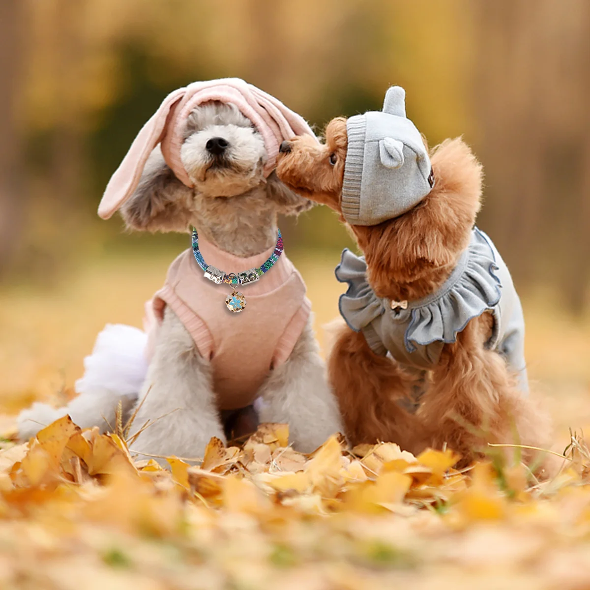 

1Pcs Bohemian Cat Collar Adjustable Breakaway Bell Ethnic Style Safe Lightweight Fashion Pet Necklace Accessories