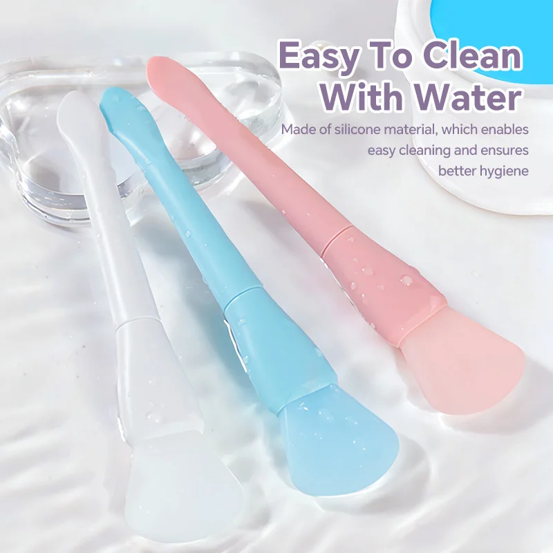 3 قطعة فرشاة قناع الوجه ذات الاستخدام المزدوج قابلة لإعادة الاستخدام لينة سيليكون تنظيف الوجه مكشطة لتقوم بها بنفسك فيلم الطين فرش خاصة أدوات العناية بالبشرة الجمال #3