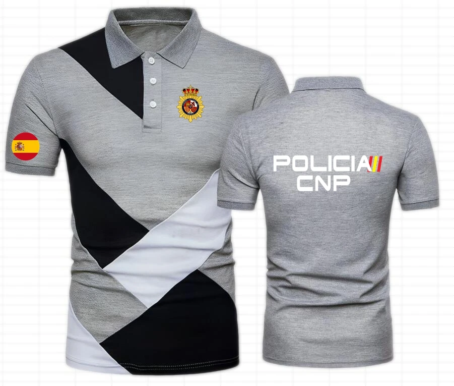 2025 اسبانيا الوطنية اسبانيا Policia CNP UIP UPR الرجال قمصان بولو مكافحة الشغب سوات جيو يذهب القوات الخاصة الرجال قميص بولو Y2K