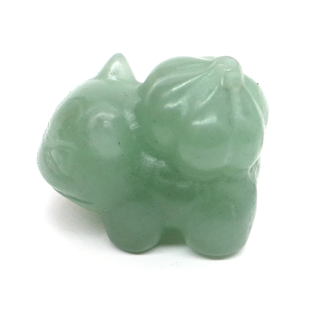 30mm Mini Cartoon Frog Statue Natural Stones Carved Ornament Healing Crystals Gemstones Figurine Room Desktop Decor Birthday Gif