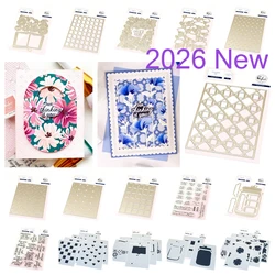 2026 New pink fresh Artful Foundations Metal Cutting Dies Stamp Stencil Set DIY Floral Tale Scrapbooking Card Handmade Embossing