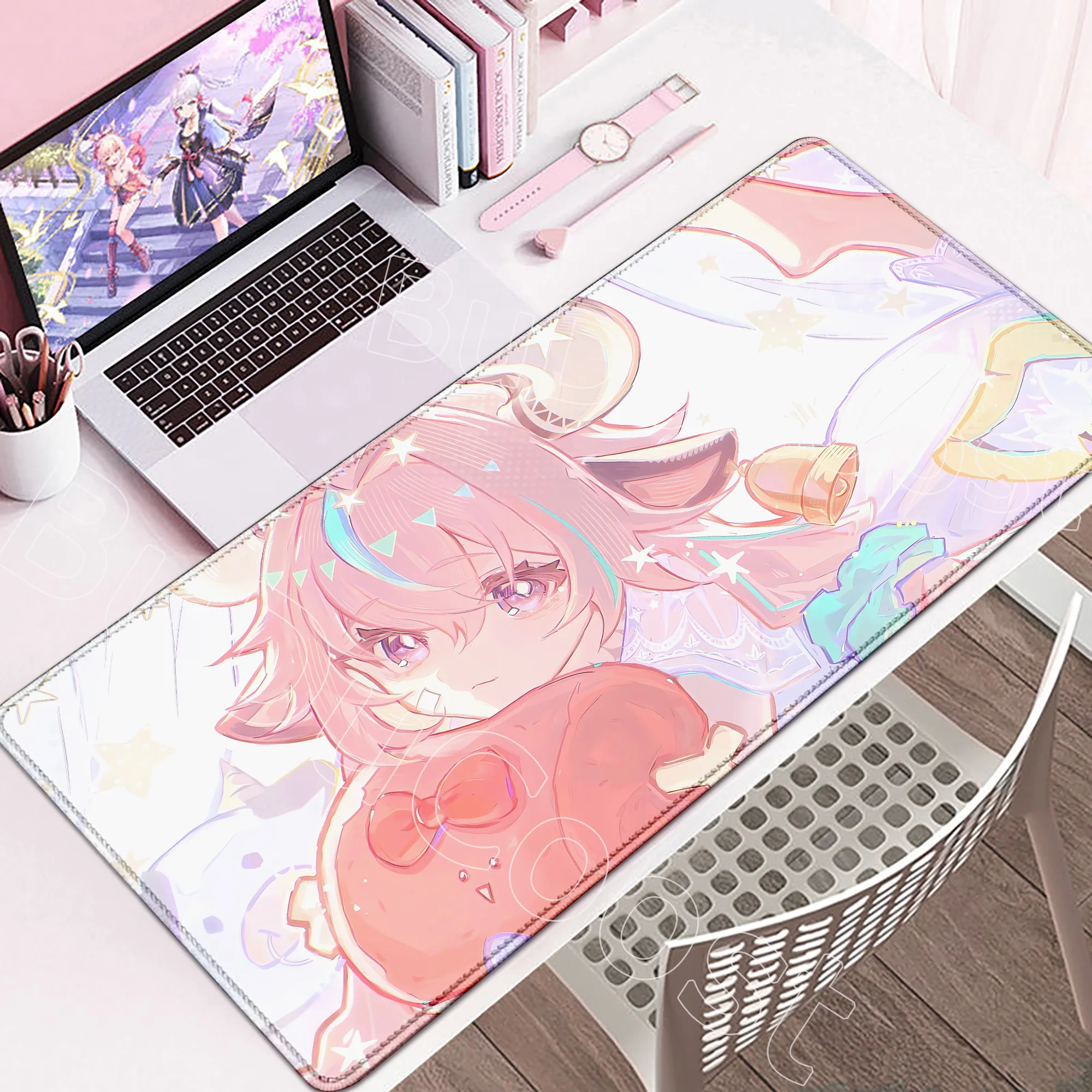 

2026 New Wallpaper Genshin Impact Varesa Mouse Mat HD Print Anime Kawaii Girl Mouse Pad Game Laptop Mat Large E-Sports Desk Mats