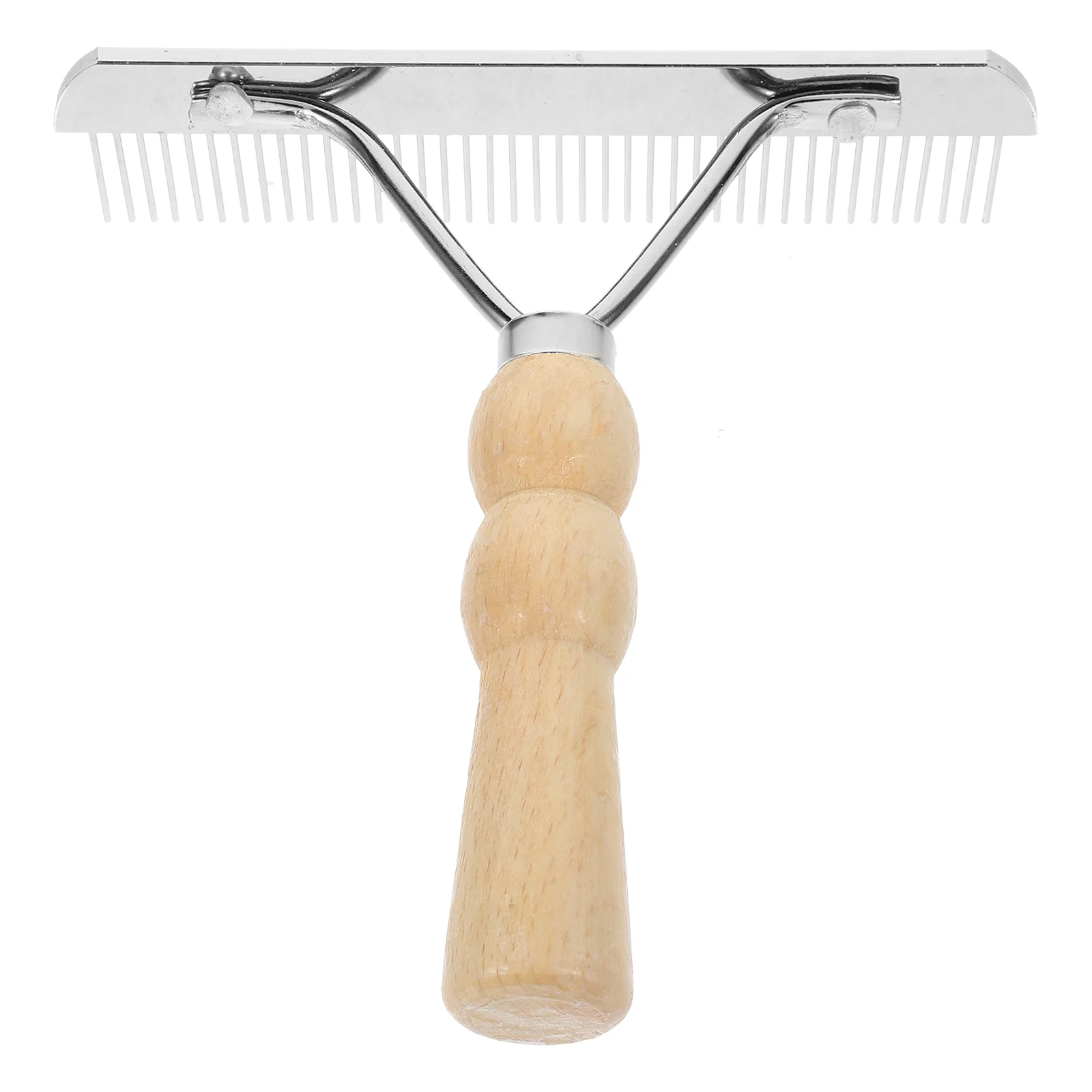 Peigne à manche en bois pour animaux de compagnie, brosse en poils de cheval, brosses de nettoyage pour sous-manteau, Curry, toilettage d'animaux, chat papa