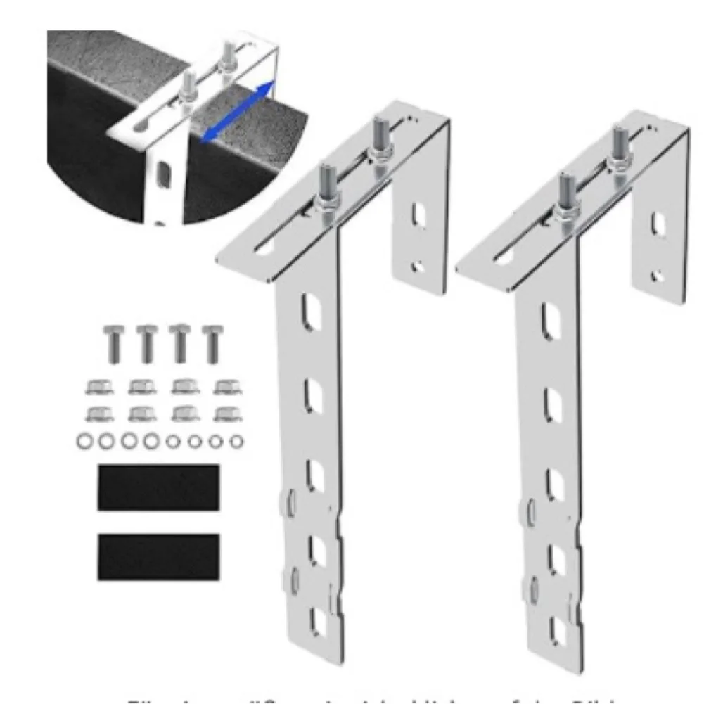 2PCS Solar Panel Mounting Hook Stainless Steel Solar Panel Hooks, Balcony Pv Support Module Solar Panel Railing Installation Kit