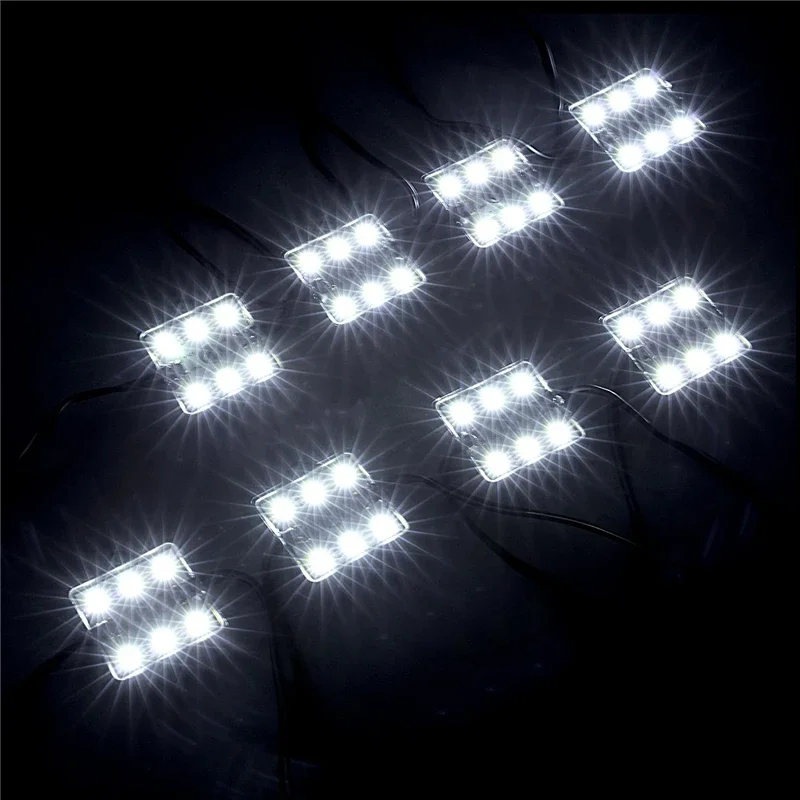 8Pcs LED Lights Strip Truck Bed Trunk Lighting Kit 6000K 5630 48 SMD LEDs Waterproof for RV Cargo Pickup For Toyota/Tundra/Chevy