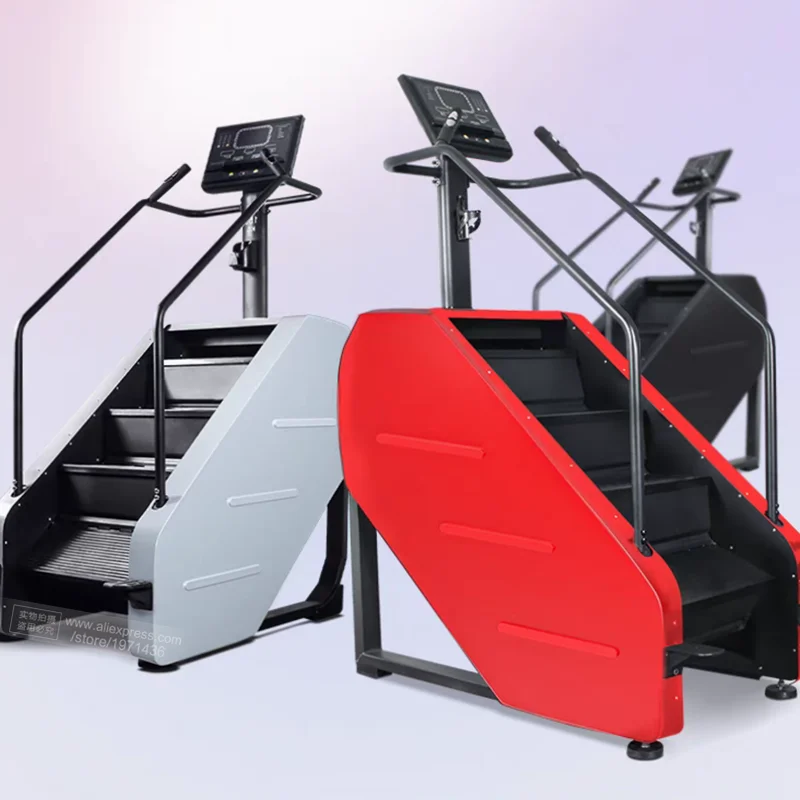 

Red Climbing Machine Stepper Stair Master Stairmill Ladder Climber Exercise Commercial Gym Club Fitness Center Cardio Equipment