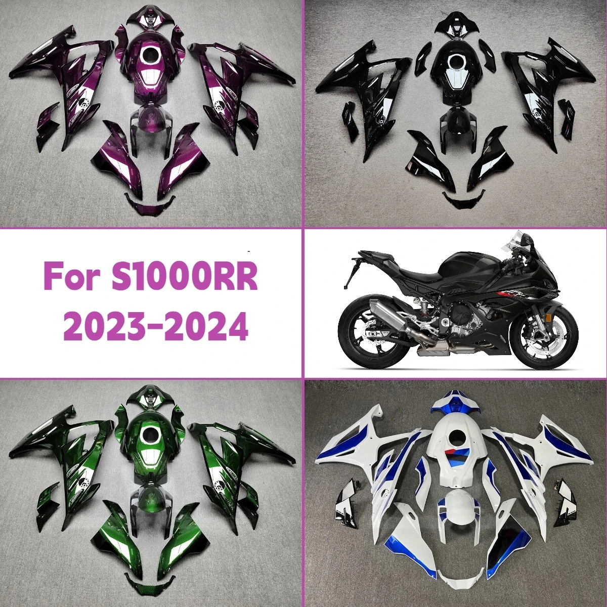 

Fit for 2023 2024 BMW S 1000RR Motorcycle Fairing Kit Injection Molded Parts 23 24 S1000RR Custom Hot Style Fairings