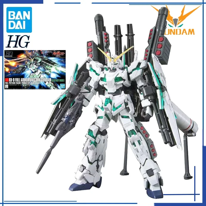 Bandai Gundam Figure Model Kit HG RX-0 Full Armor Unicorn Destroy Mobile Suit Gunpla Anime Figures Action Figure Toys For Boys