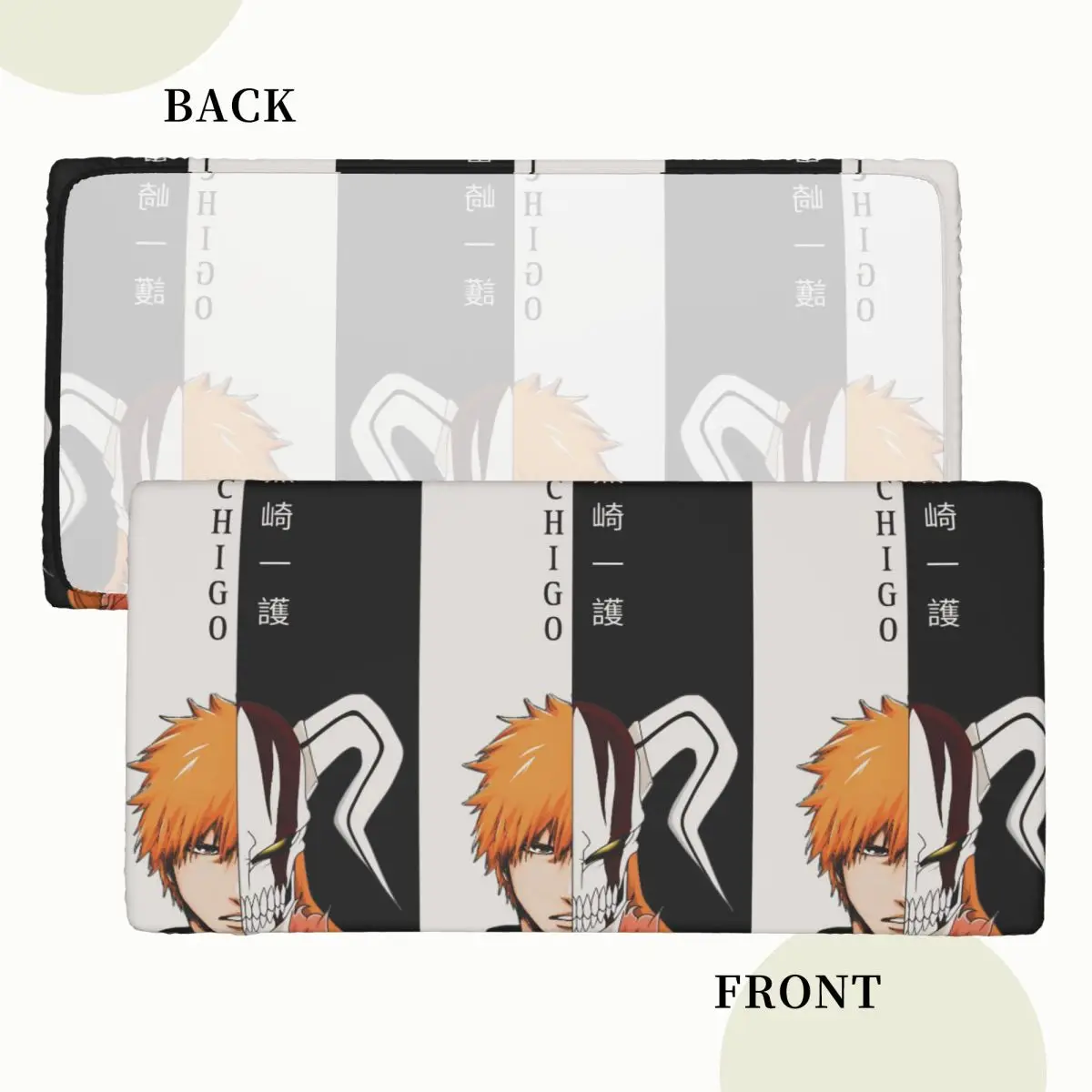Ichigo Kurosaki Anime Bleach Customized Rectangular Tablecloth Waterproof Table Cover for Dining Events Table Cloth