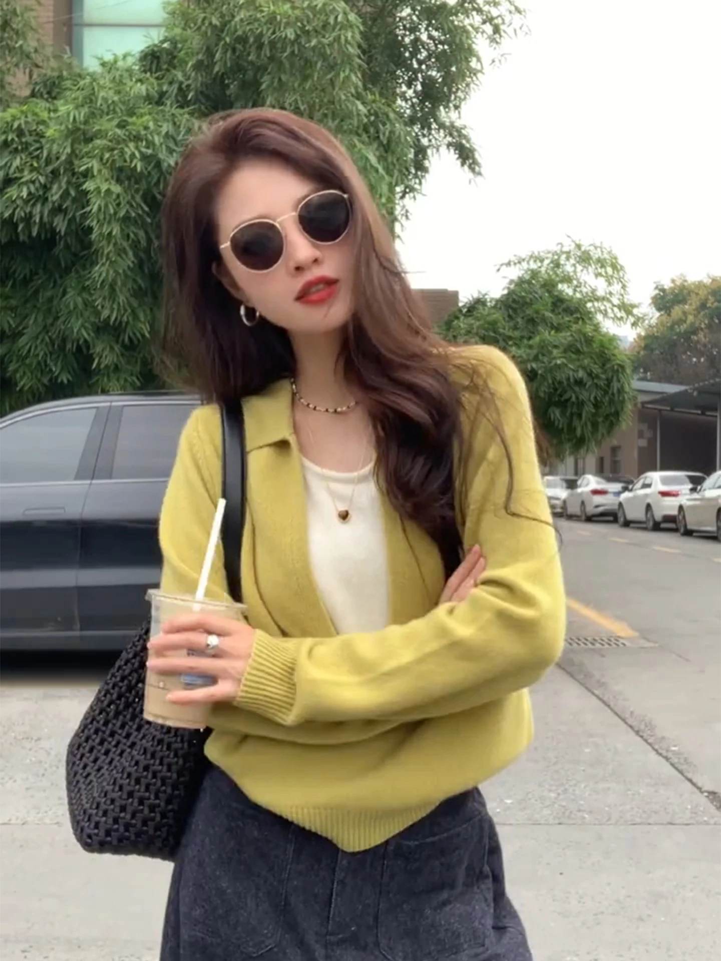 

Korean Sle Long Sve Ne Knitted Sweater Women's Slim Fit Inner Wear Faionable Autumn Winter Top Trendy Piece