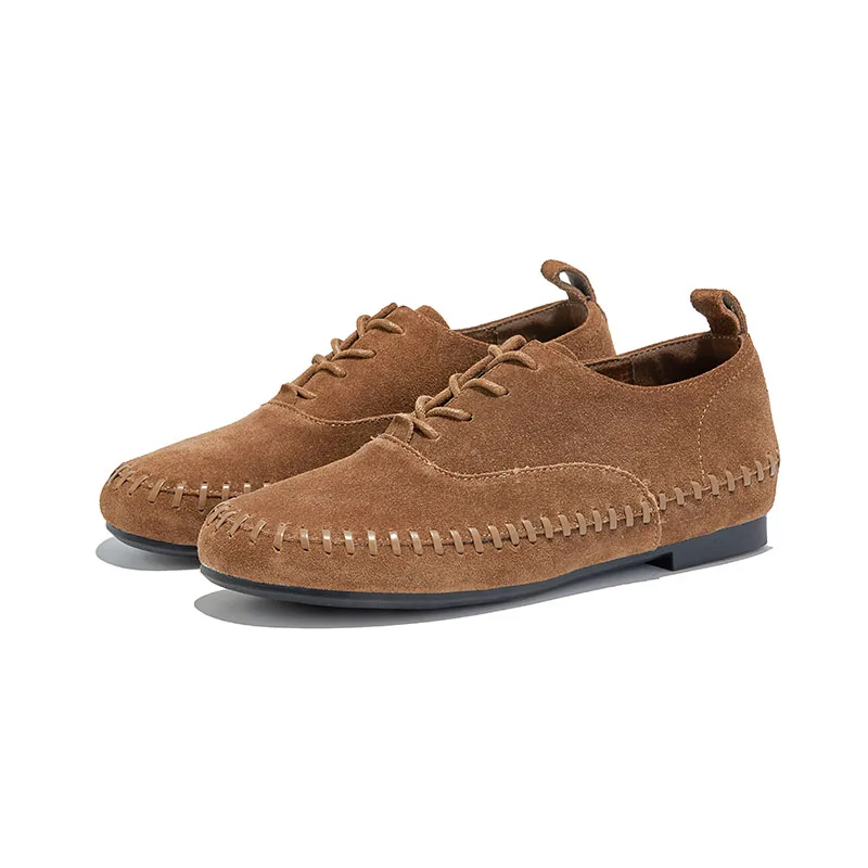 

AIYUQI 2025 New Women's Flat Mary Janes Non-slip Woven Loafers female Large-Size Ballet Women Shoes