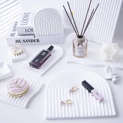 Classic Photo Props White Wave Textures Tray for Small Items Trinket Jewelry Photography Background Decoration foto Photocall
