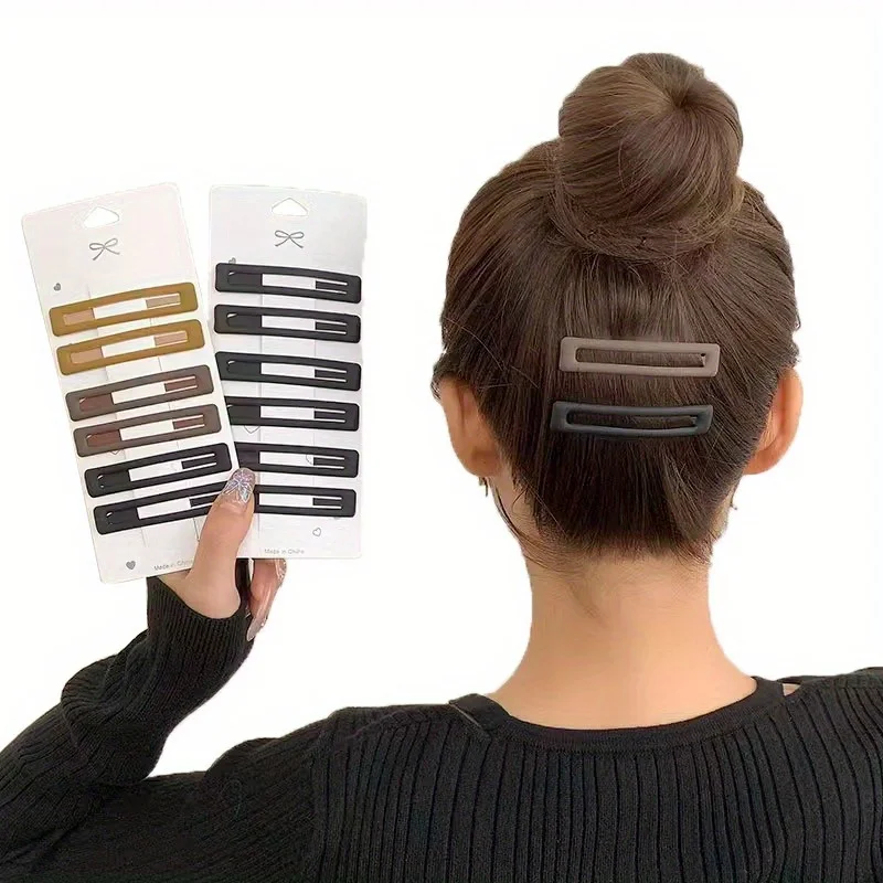 6 Pcs Minimalist Matte Hair Clips Set for Women, Hollow Design Fashion Hair Barrettes ﻿