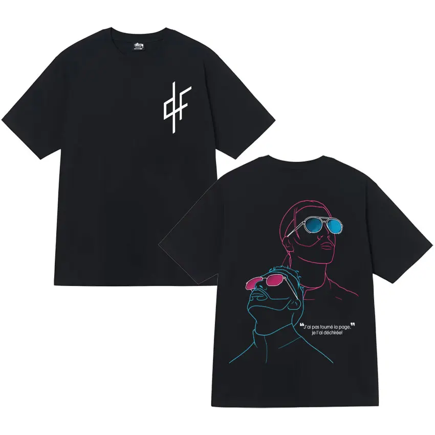 

French Rapper PNL Graphics Print T-shirt Mens Women Comfort Fashion High Quality Tshirts Summer Oversized Casual Loose Tee Shirt