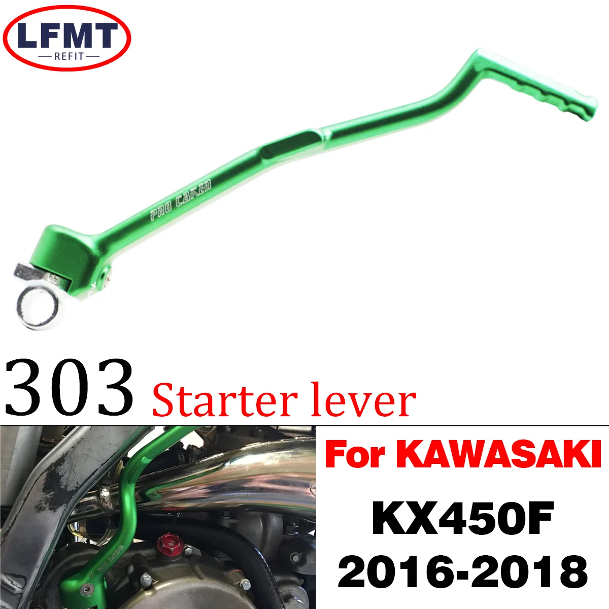 CNC Aluminum Forged Kick Start Starter Lever Pedal For Kawasaki KX450F 2008-2018 KLX450R KX250F 2013-2015 KX85 KX100 2000-2020